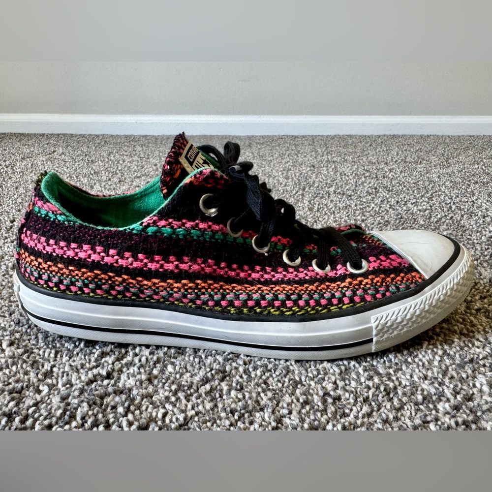 Converse All Star Parakeet OX Rainbow Knit Sneakers Low Top Women's Size 8 - Picture 4 of 12